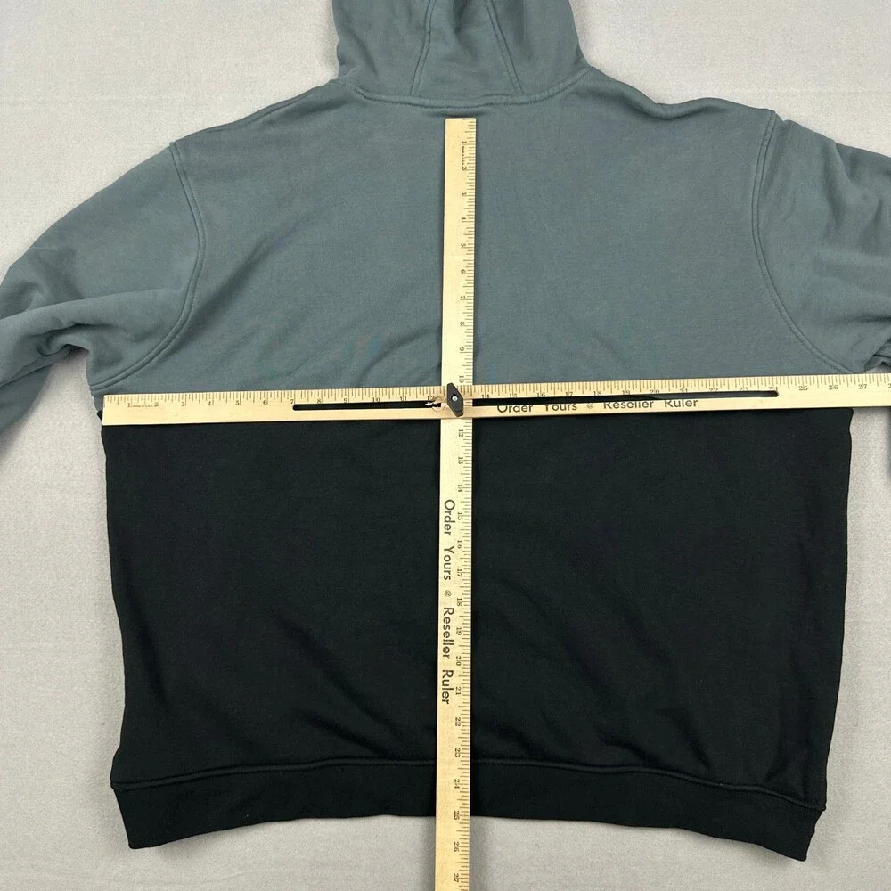 Adidas Hoodie Men Extra Large Blue Colorblock Sliced Trefoil Sweatshirt Pullover